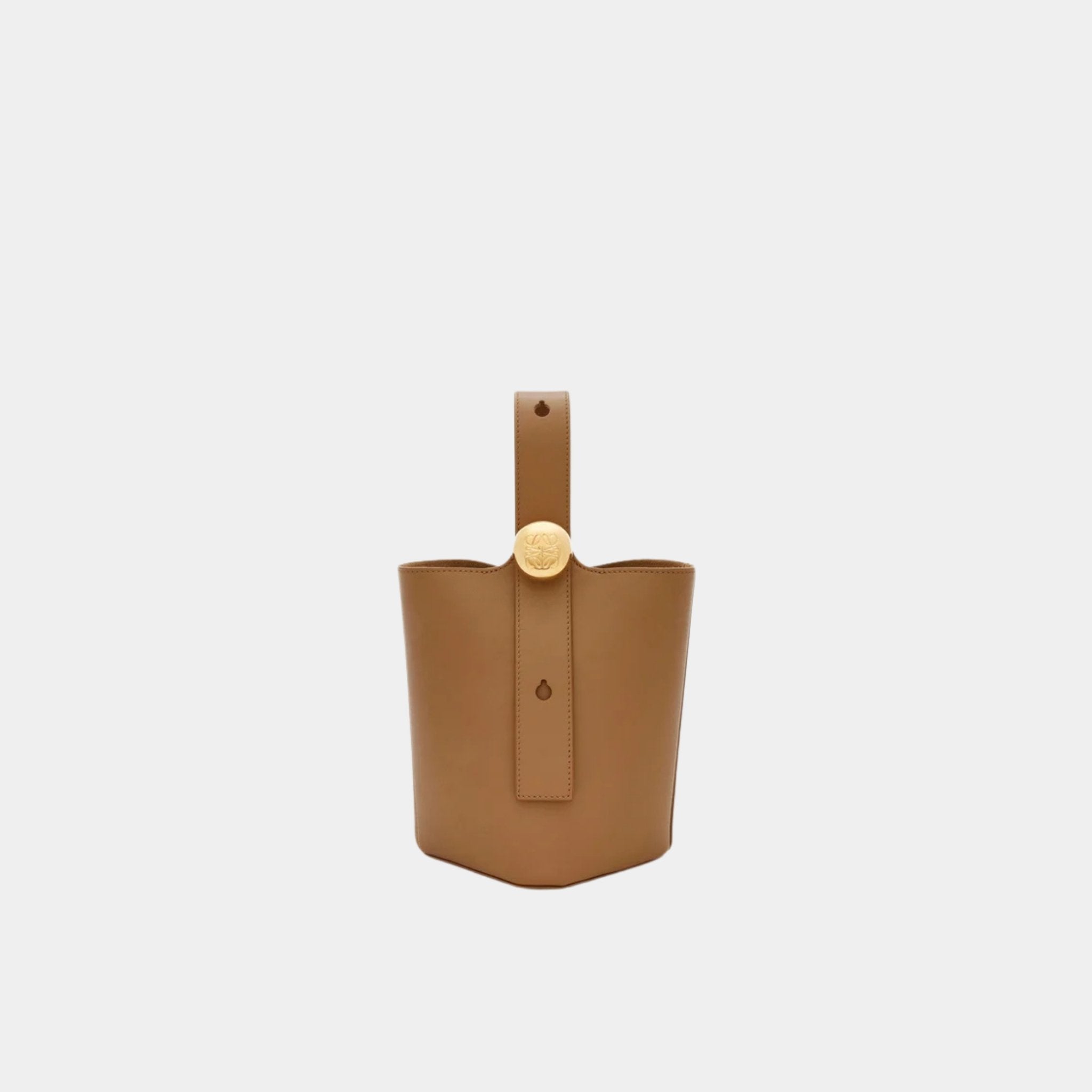 Mini Pebble Bucket In Smooth Calfskin