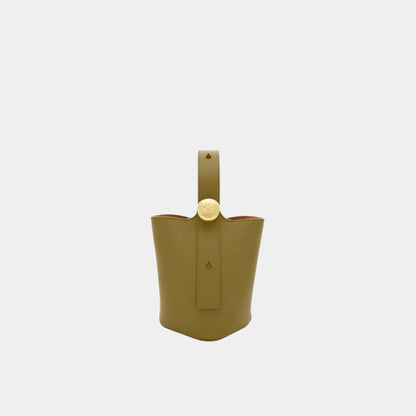 Mini Pebble Bucket In Smooth Calfskin
