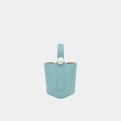 Mini Pebble Bucket In Smooth Calfskin