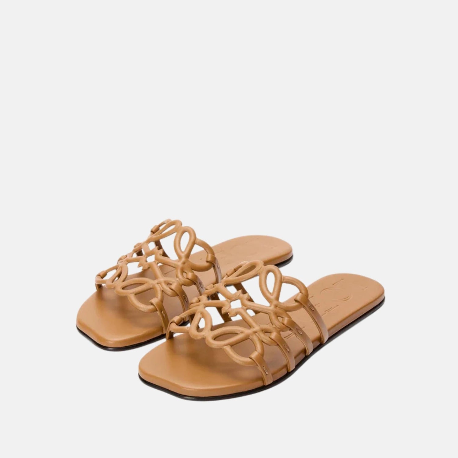 Petal Anagram Slide In Soft Calfskin