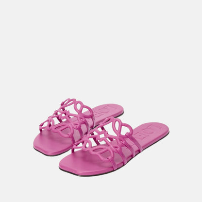 Petal Anagram Slide In Soft Calfskin