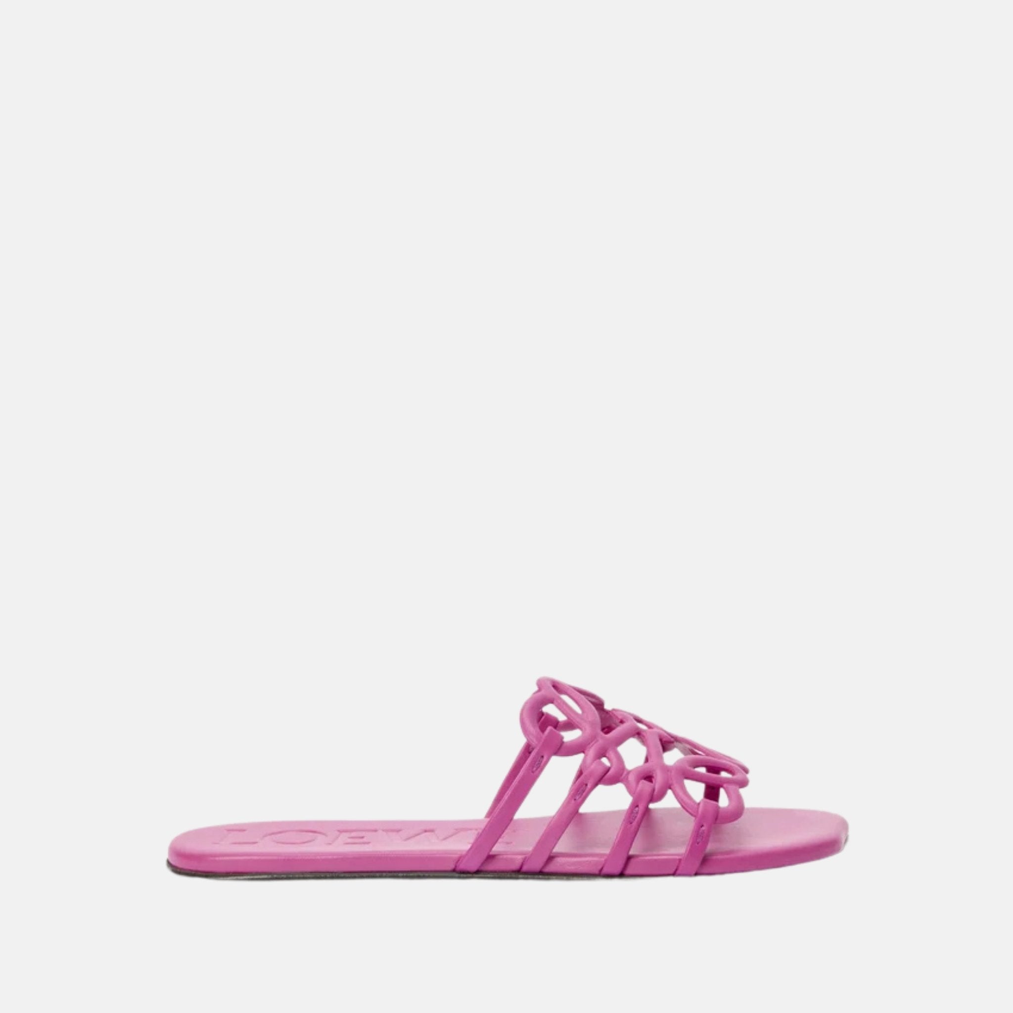 Petal Anagram Slide In Soft Calfskin