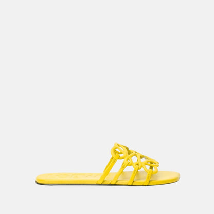 Petal Anagram Slide In Soft Calfskin