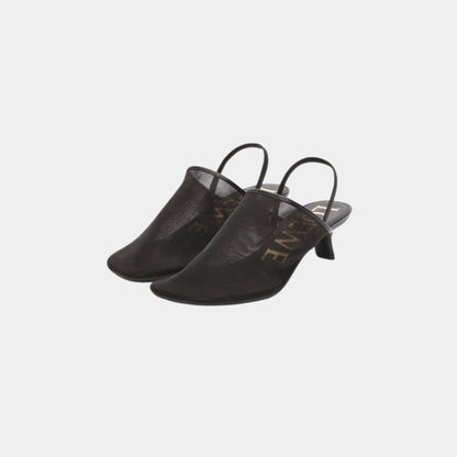 Petal Slingback Heel Sandal In Mesh