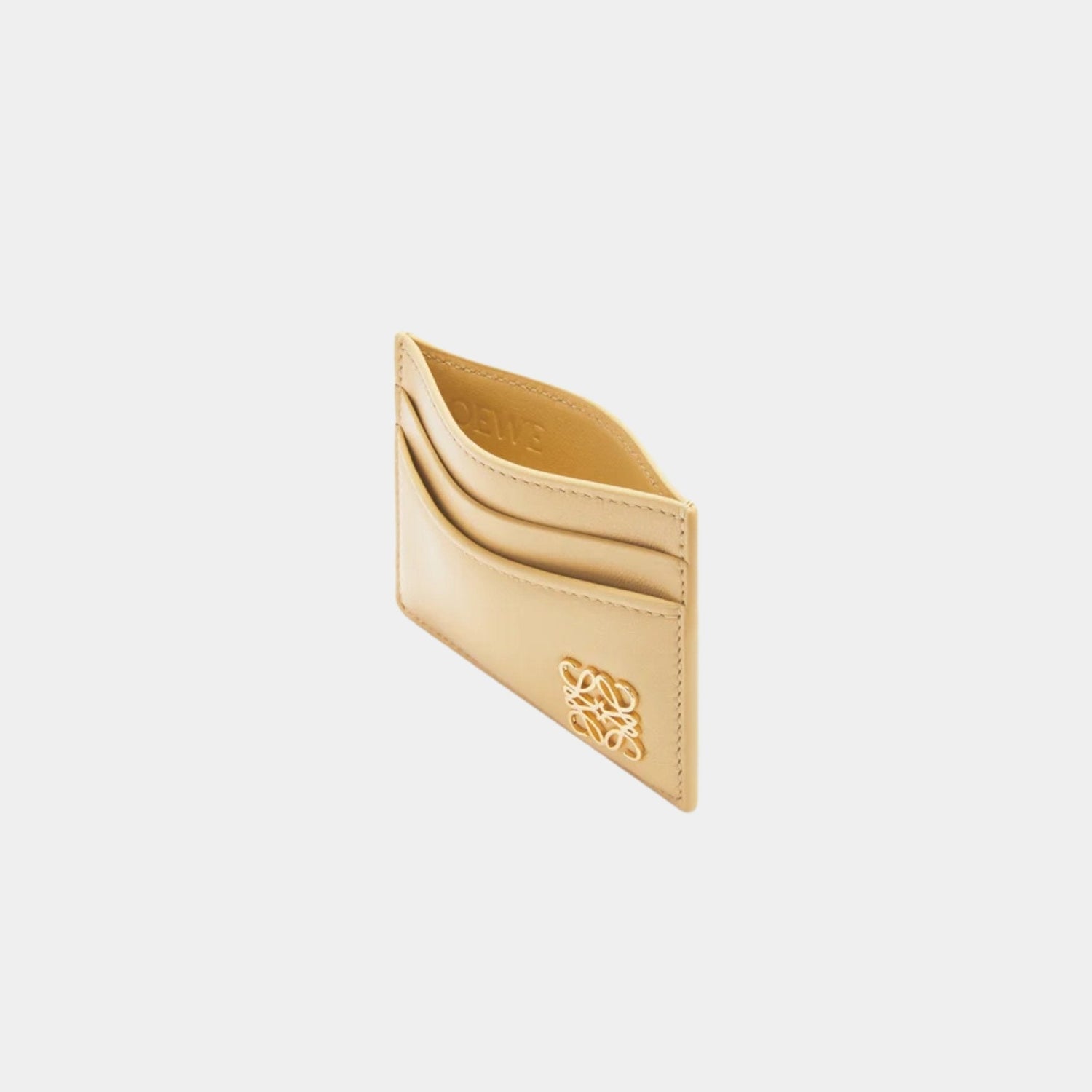 Puffer Anagram Plain Cardholder In Shiny Nappa Calfskin
