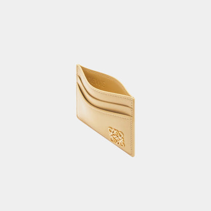 Puffer Anagram Plain Cardholder In Shiny Nappa Calfskin