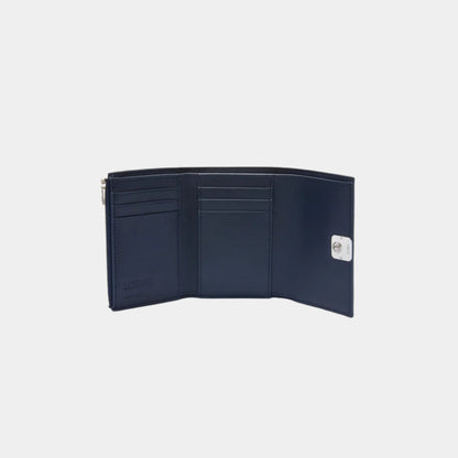 Puffer Anagram Small Vertical Wallet In Shiny Nappa Calfskin