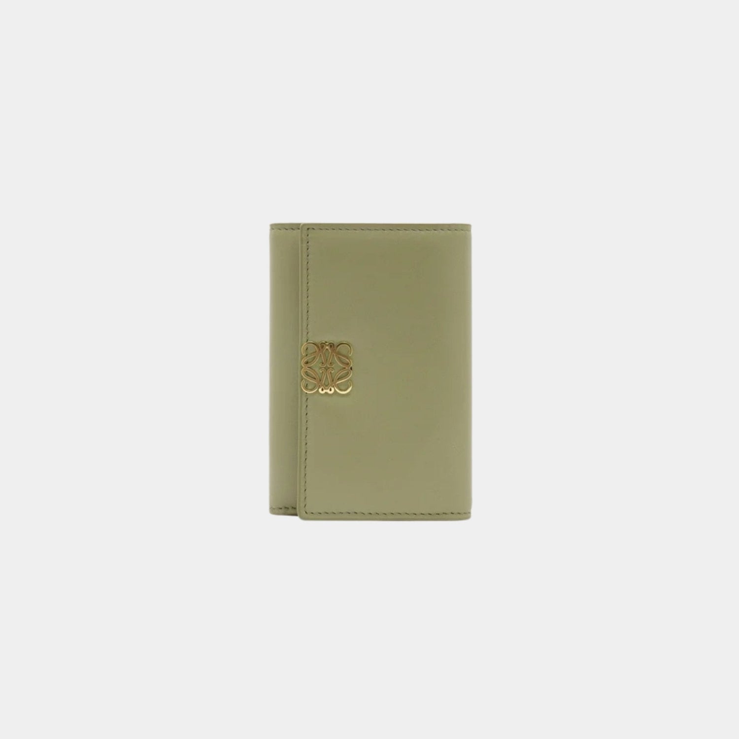 Puffer Anagram Small Vertical Wallet In Shiny Nappa Calfskin
