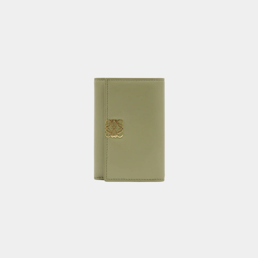 Puffer Anagram Small Vertical Wallet In Shiny Nappa Calfskin