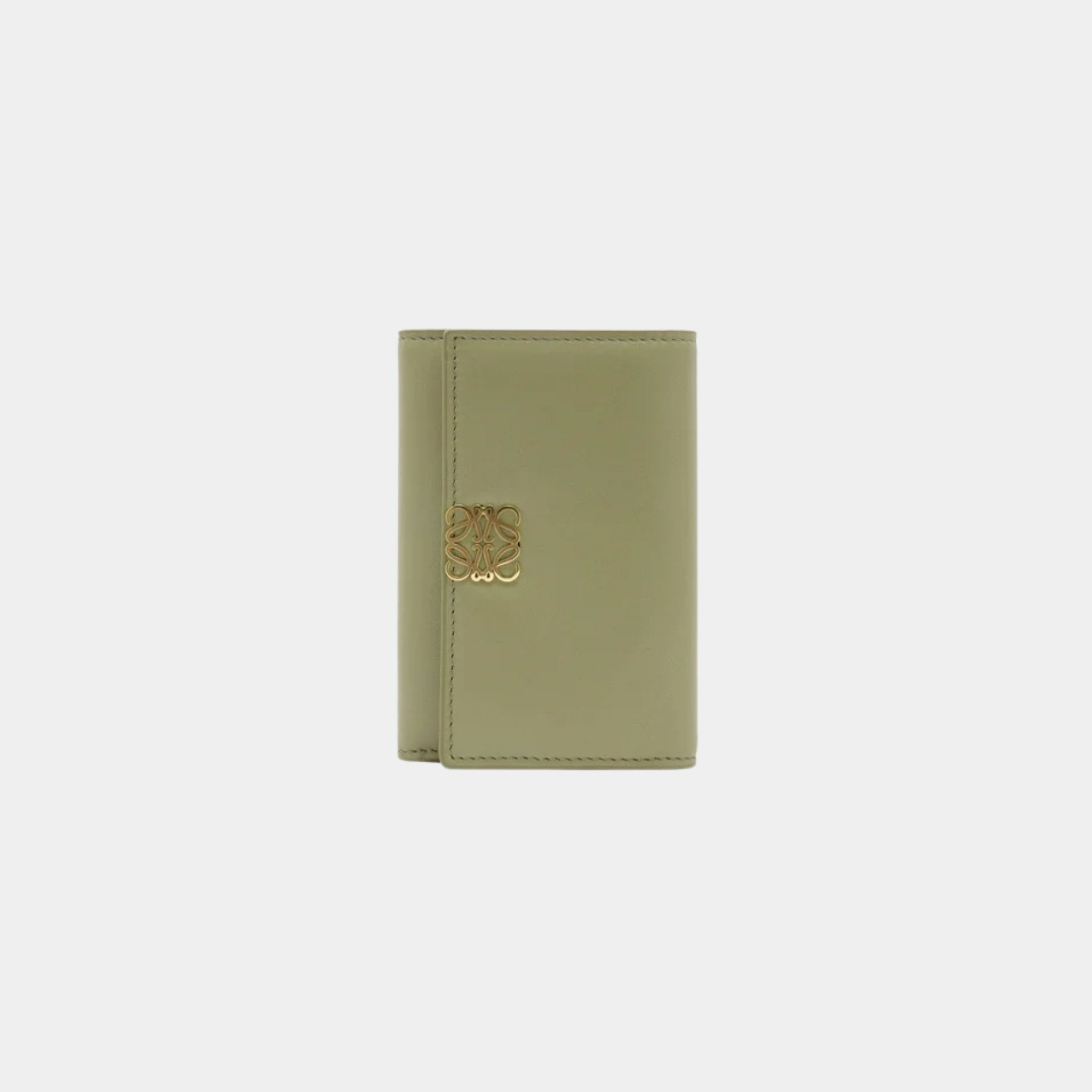 Puffer Anagram Small Vertical Wallet In Shiny Nappa Calfskin