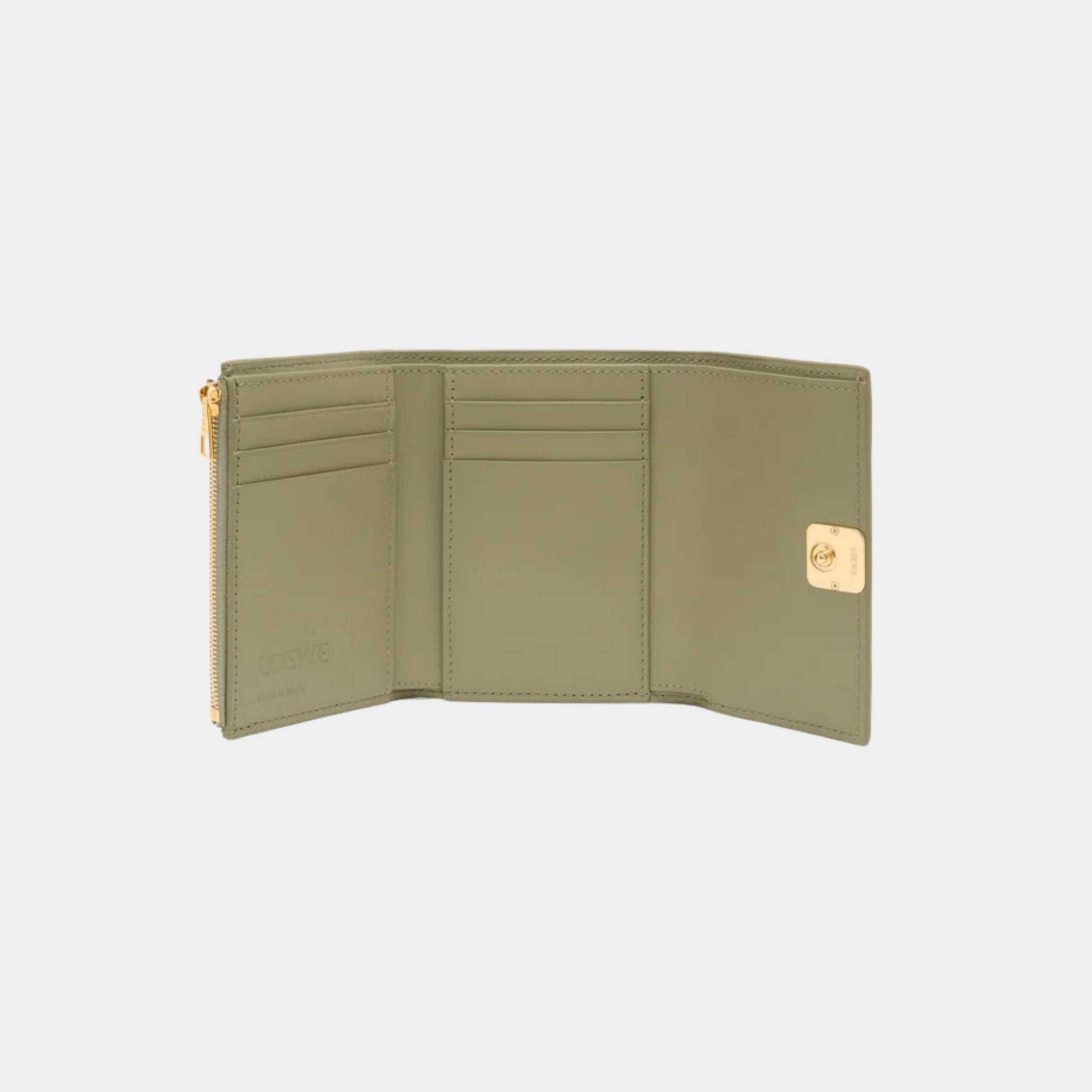 Puffer Anagram Small Vertical Wallet In Shiny Nappa Calfskin