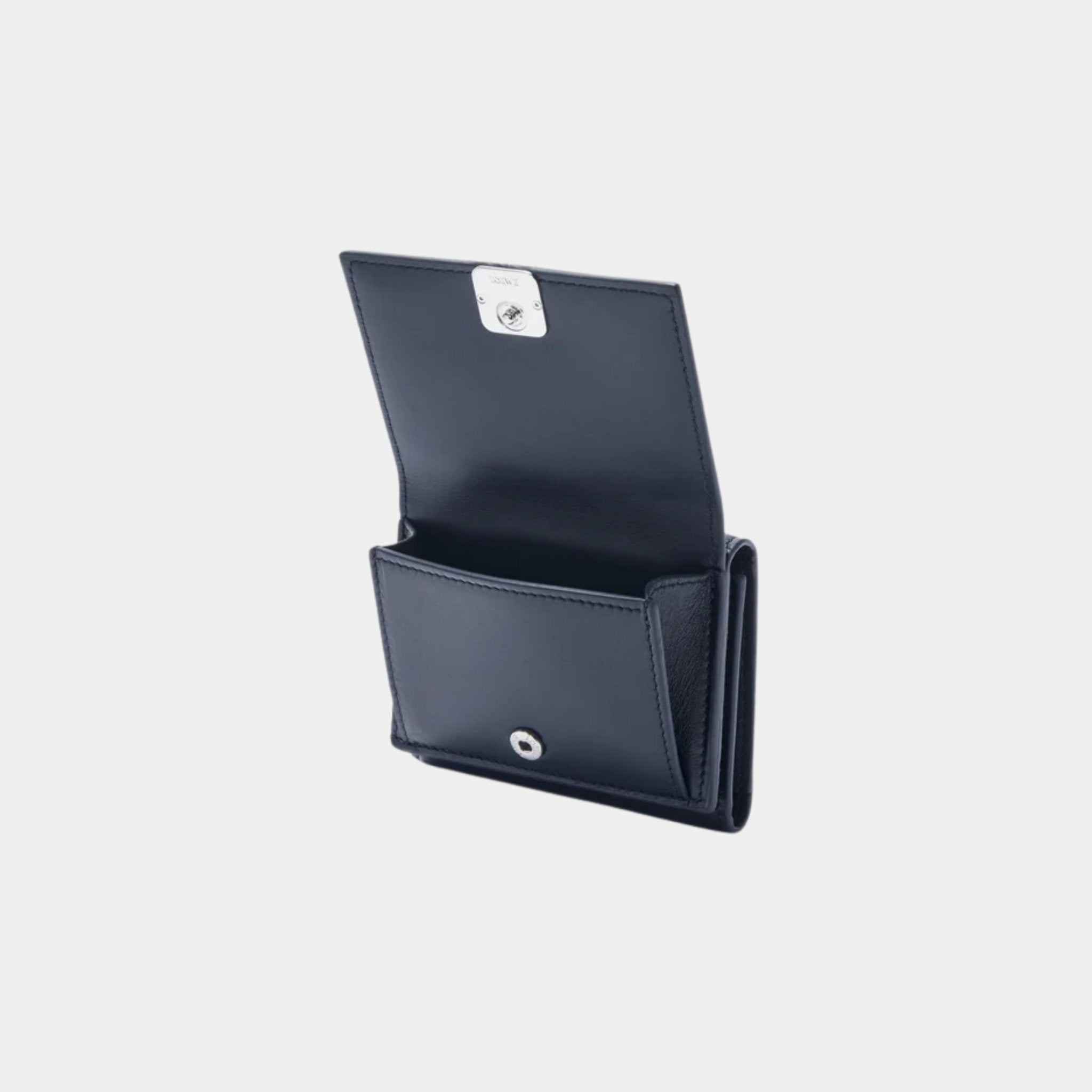 Puffer Anagram Trifold Wallet In Shiny Nappa Calfskin
