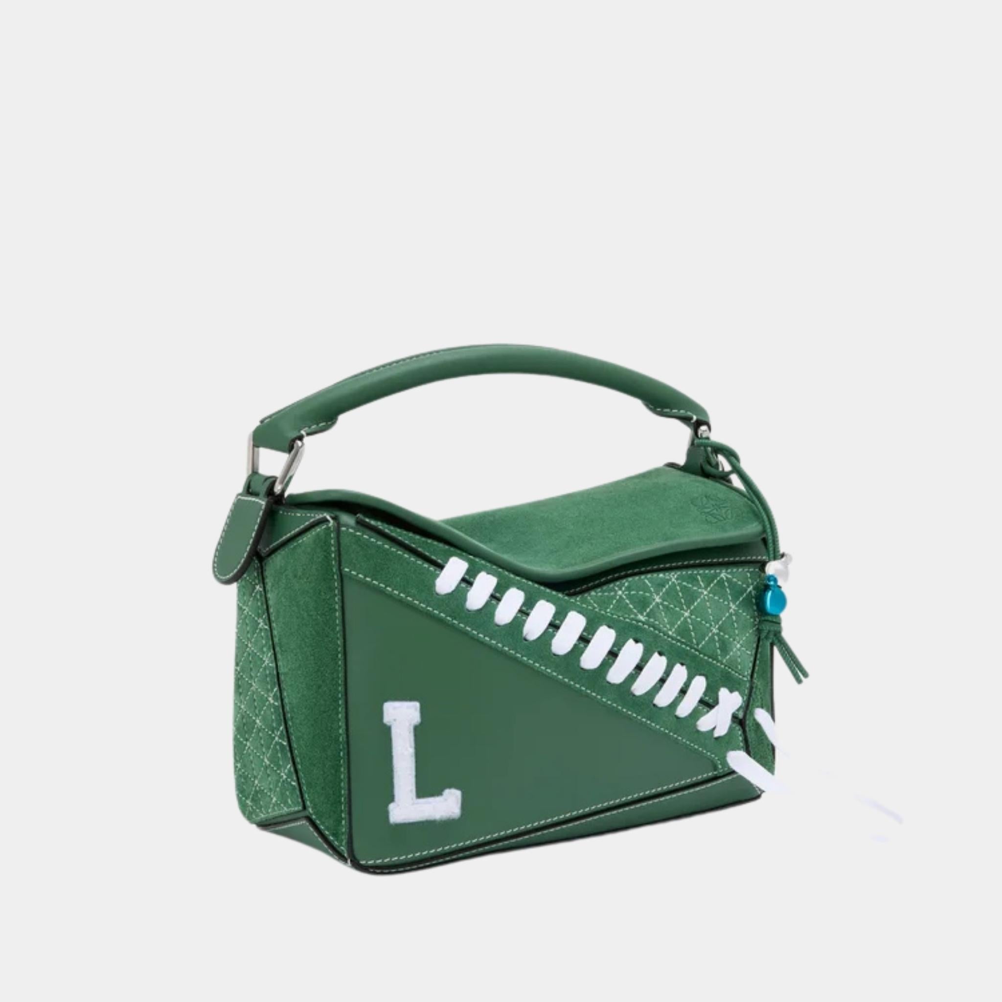 Puzzle 10 Varsity Re-edition Bag in Calfskin and Suede