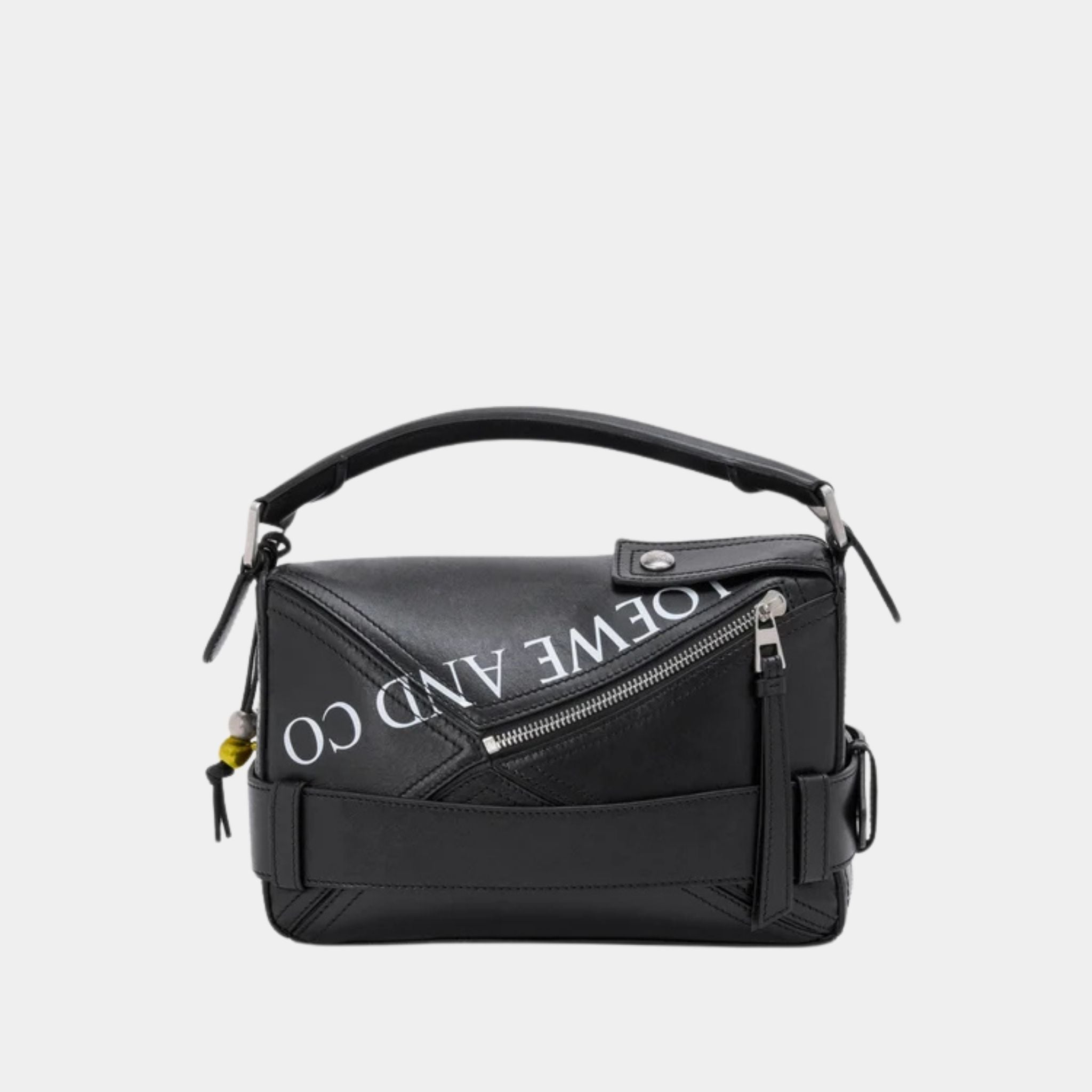 Puzzle 10 William Morris Re-edition Bag in Shiny Calfskin