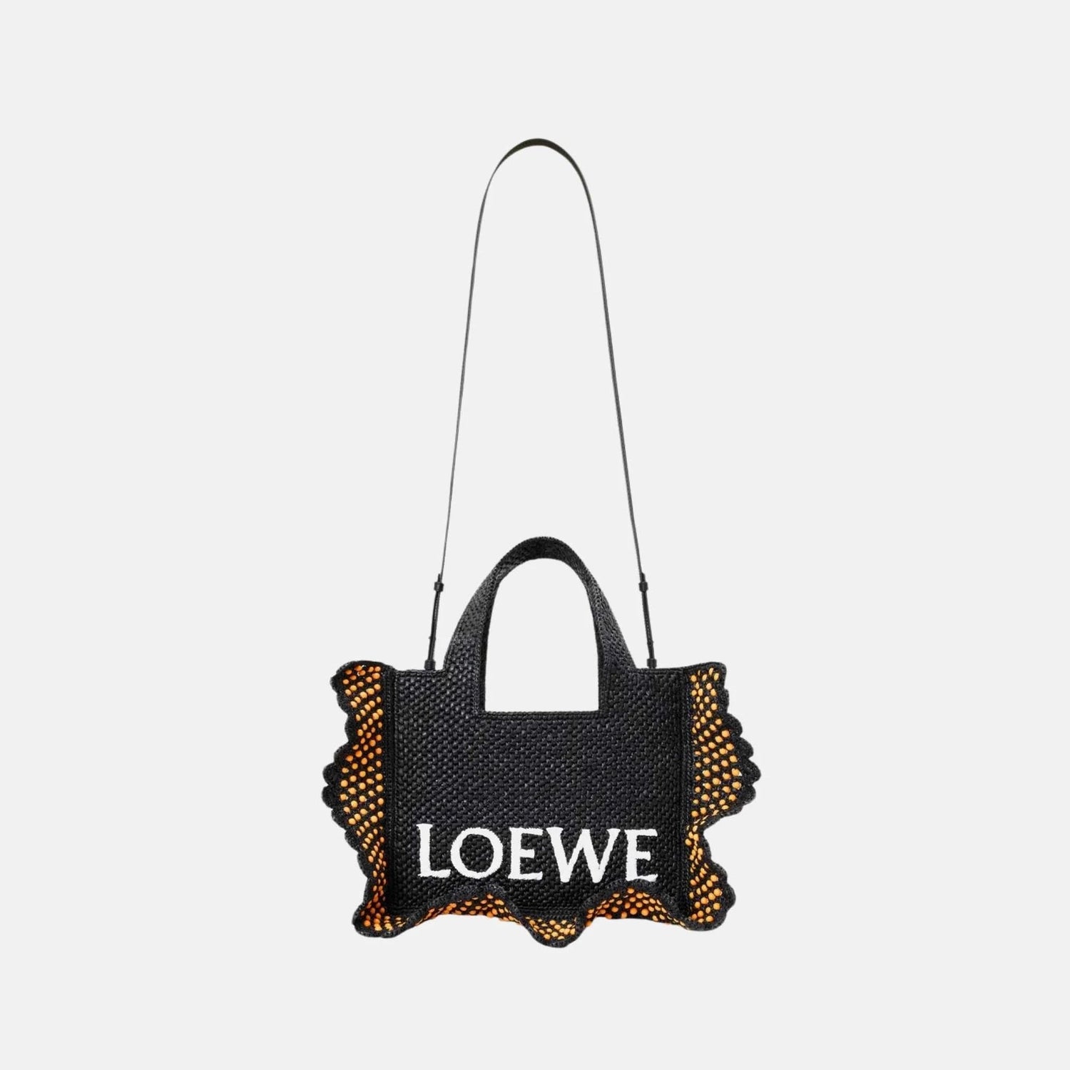 Small Font Tote in Raffia