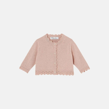 Baby Rosebud Cardigan Cashmere Cotton