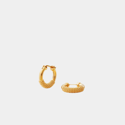 Bubble Hoop Earrings Brass