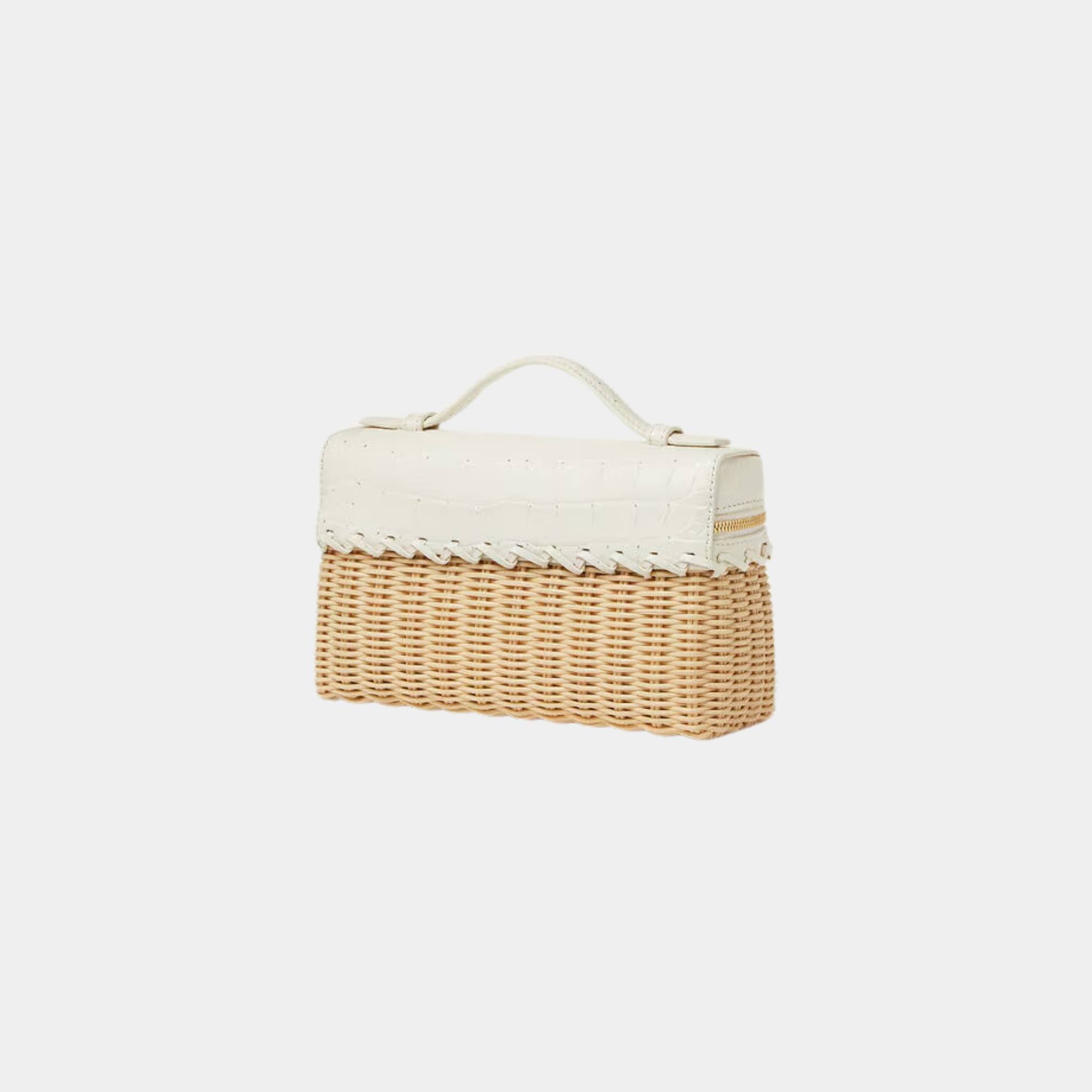 Extra Pocket L19 East-West Wicker in Alligator Leather