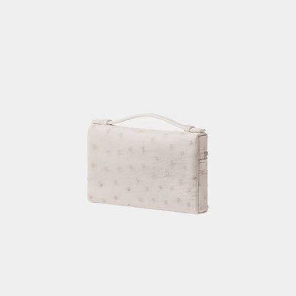 Extra Pocket Mini Pouch Ostrich Leather