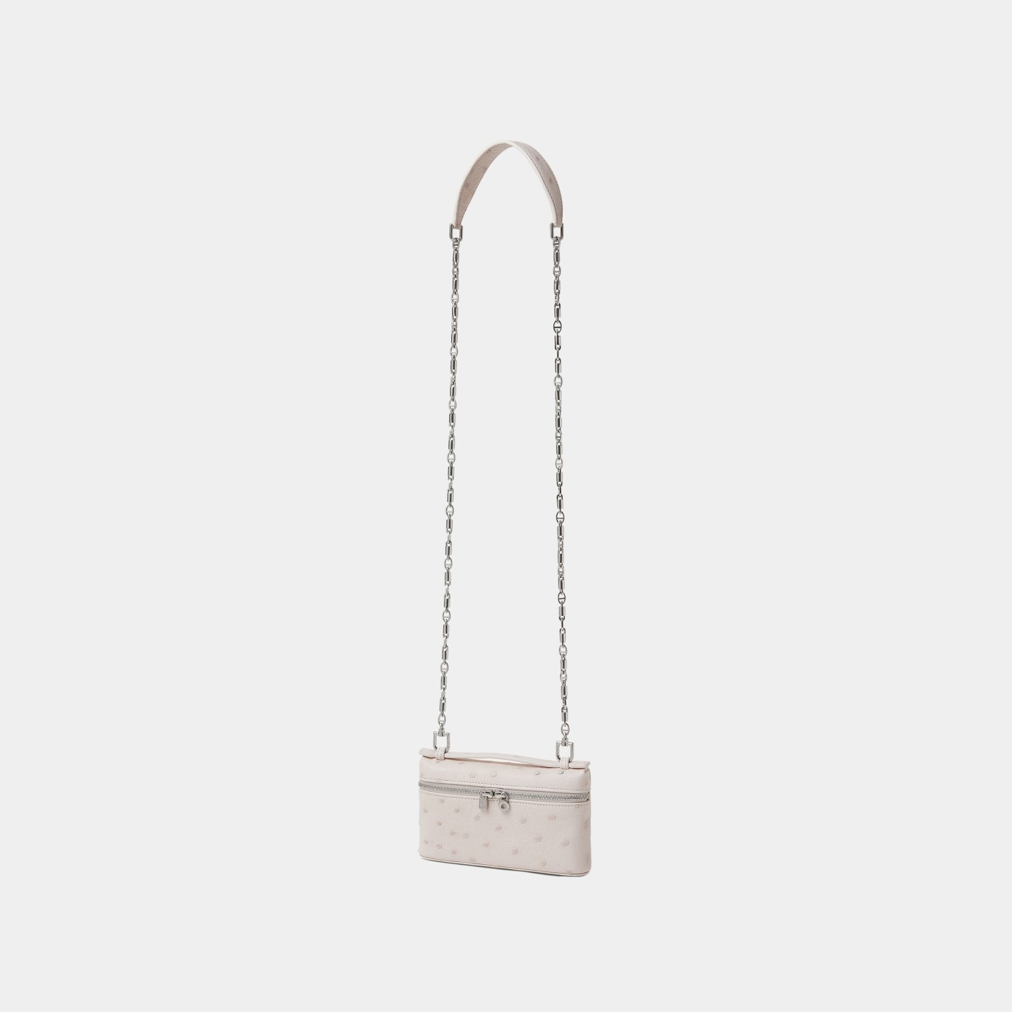 Extra Pocket Mini Pouch Ostrich Leather