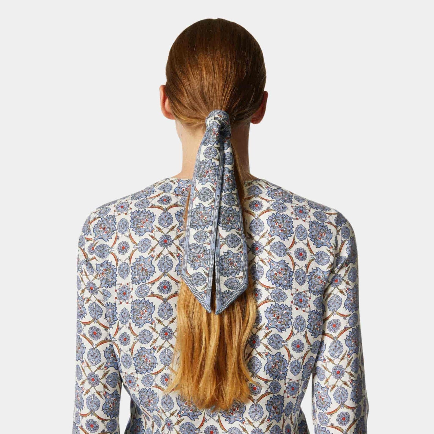 Flower Echoes Tie Band Silk