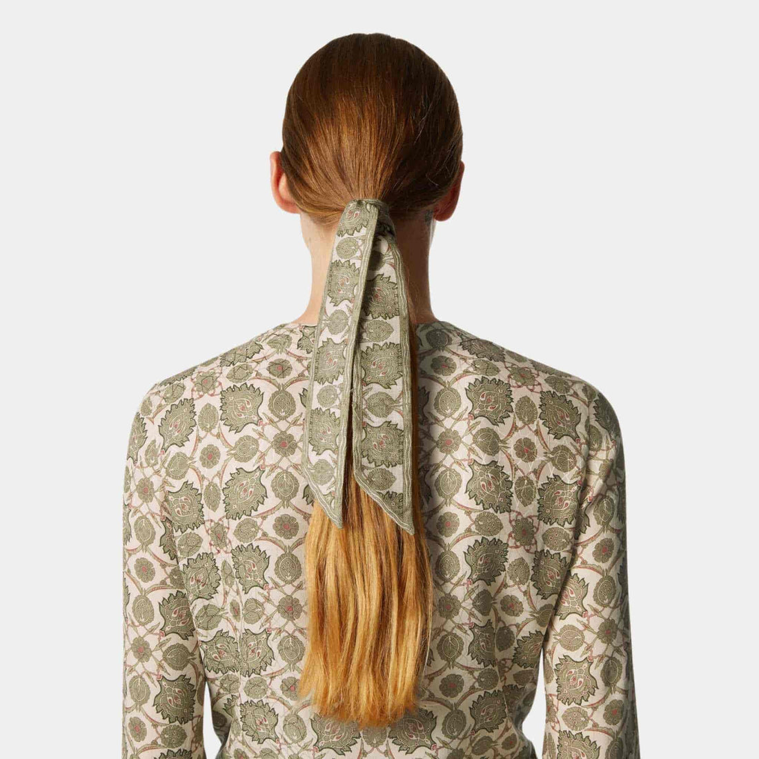 Flower Echoes Tie Band Silk