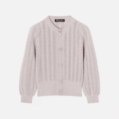 Kids Cherie Cardigan in Virgin Wool Silk Cashmere