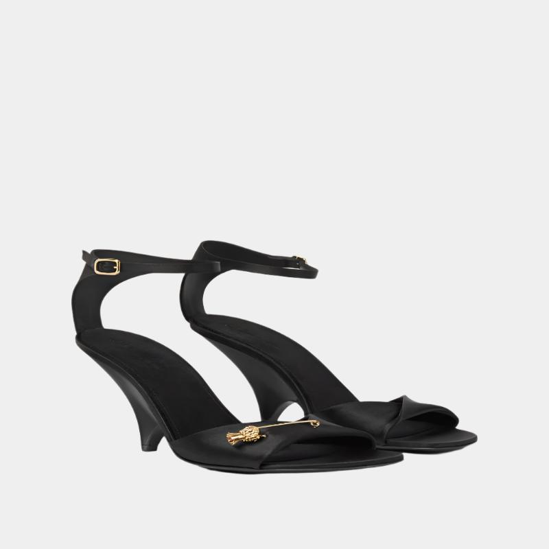 Olympia Heeled Sandal With Gem Set Buckle