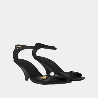 Olympia Heeled Sandal With Gem Set Buckle