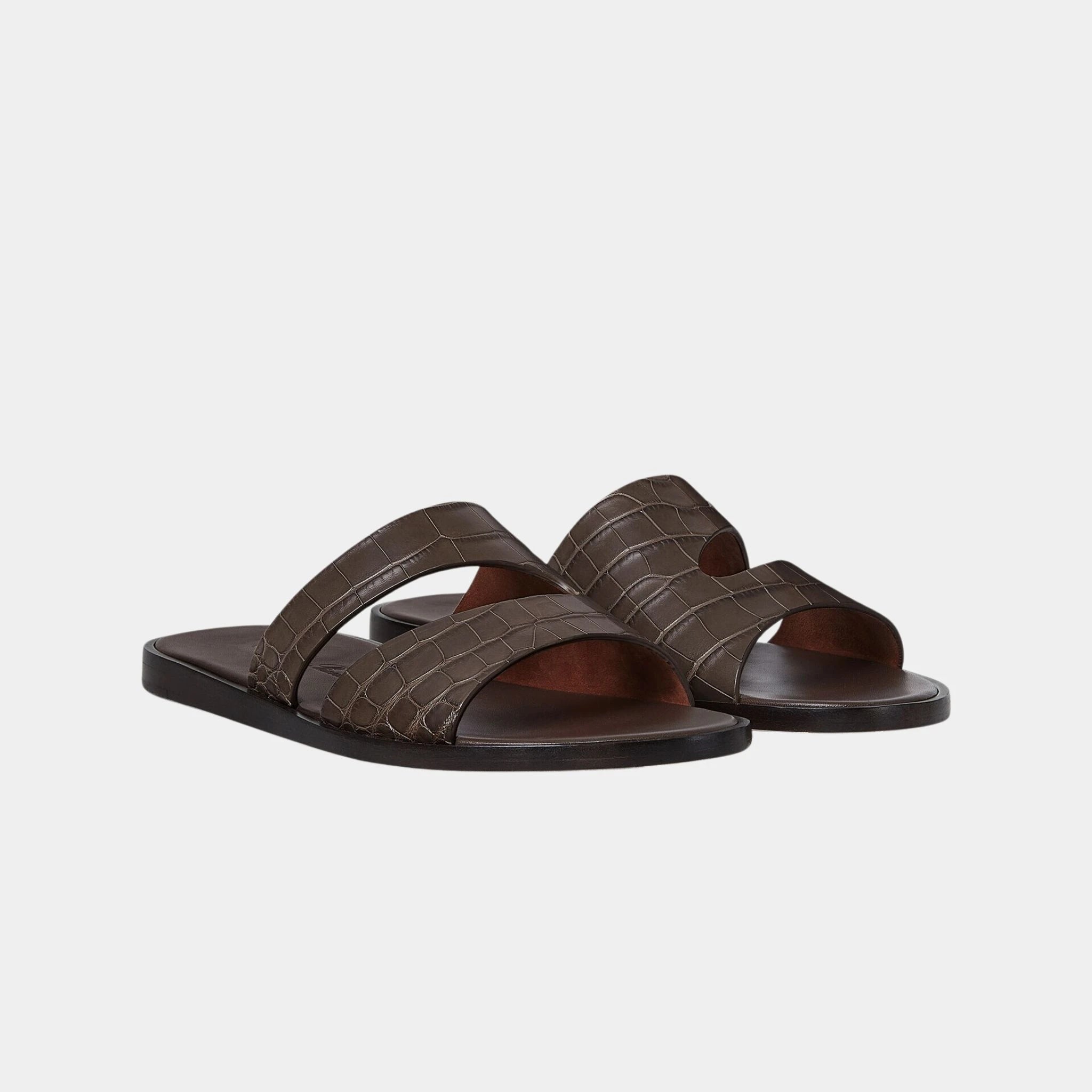 Pilat Plain Walk Sandal in Alligator Leather