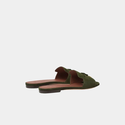 Summer Charms Flat Sandal Suede Goatskin