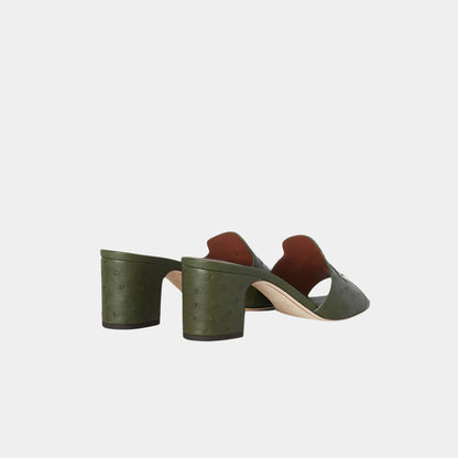 Summer Charms Heeled Sandal Ostrich Leather