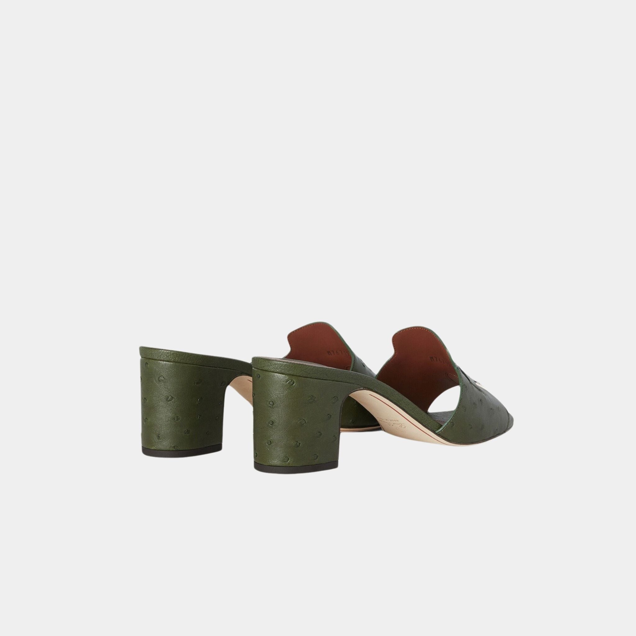 Summer Charms Heeled Sandal Ostrich Leather