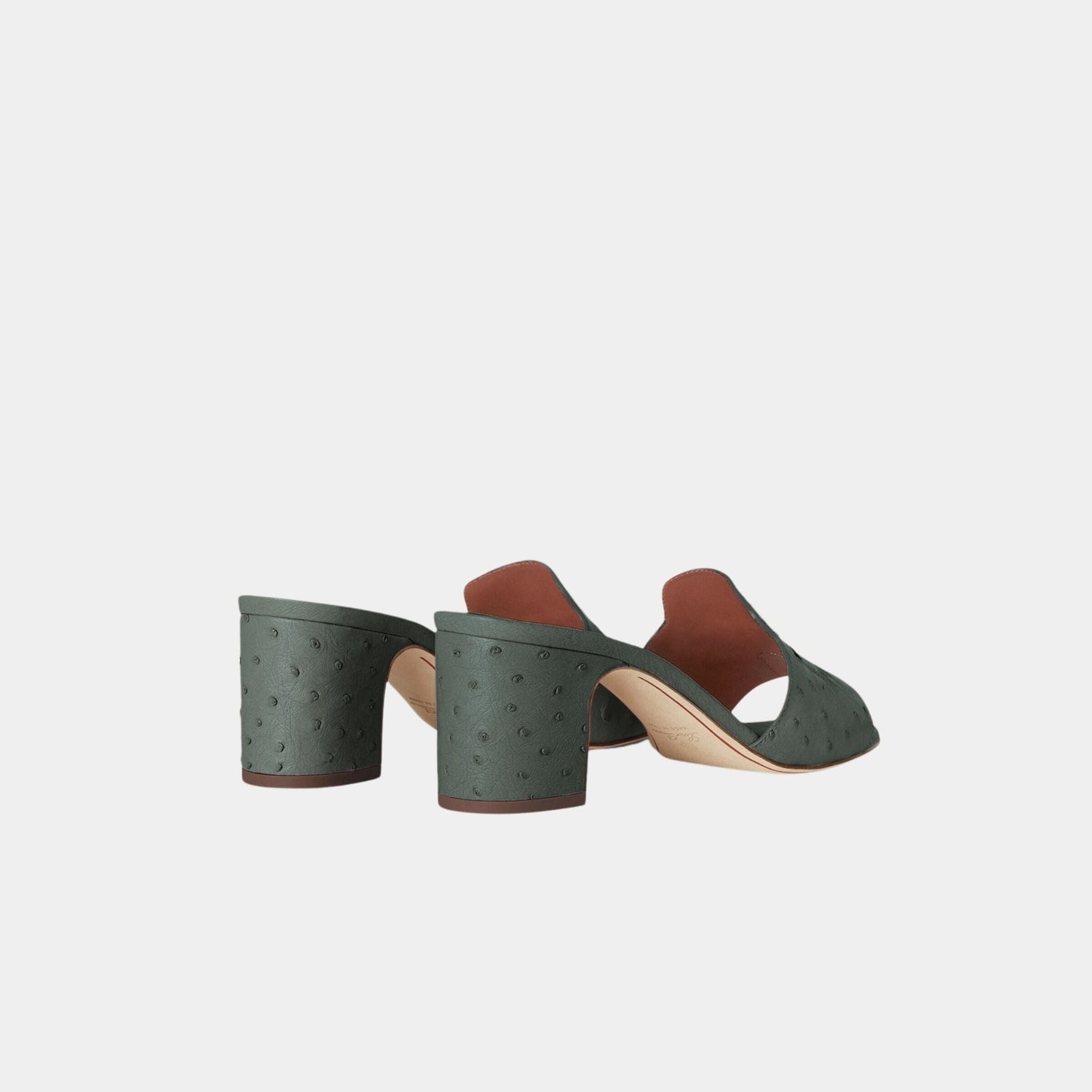 Summer Charms Heeled Sandal Ostrich Leather
