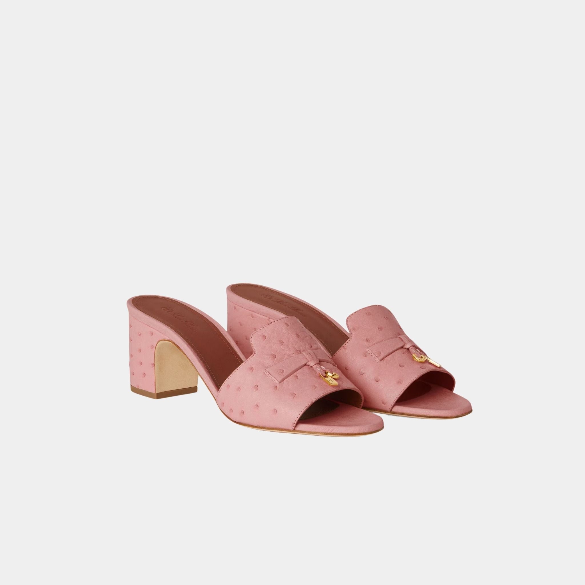Summer Charms Heeled Sandal Ostrich Leather