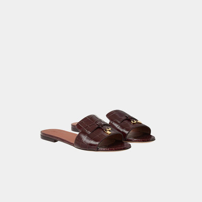 Summer Charms Sandal in Crocodile Leather