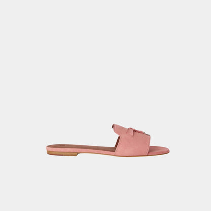 Summer Charms Sandal Suede Goatskin Flats