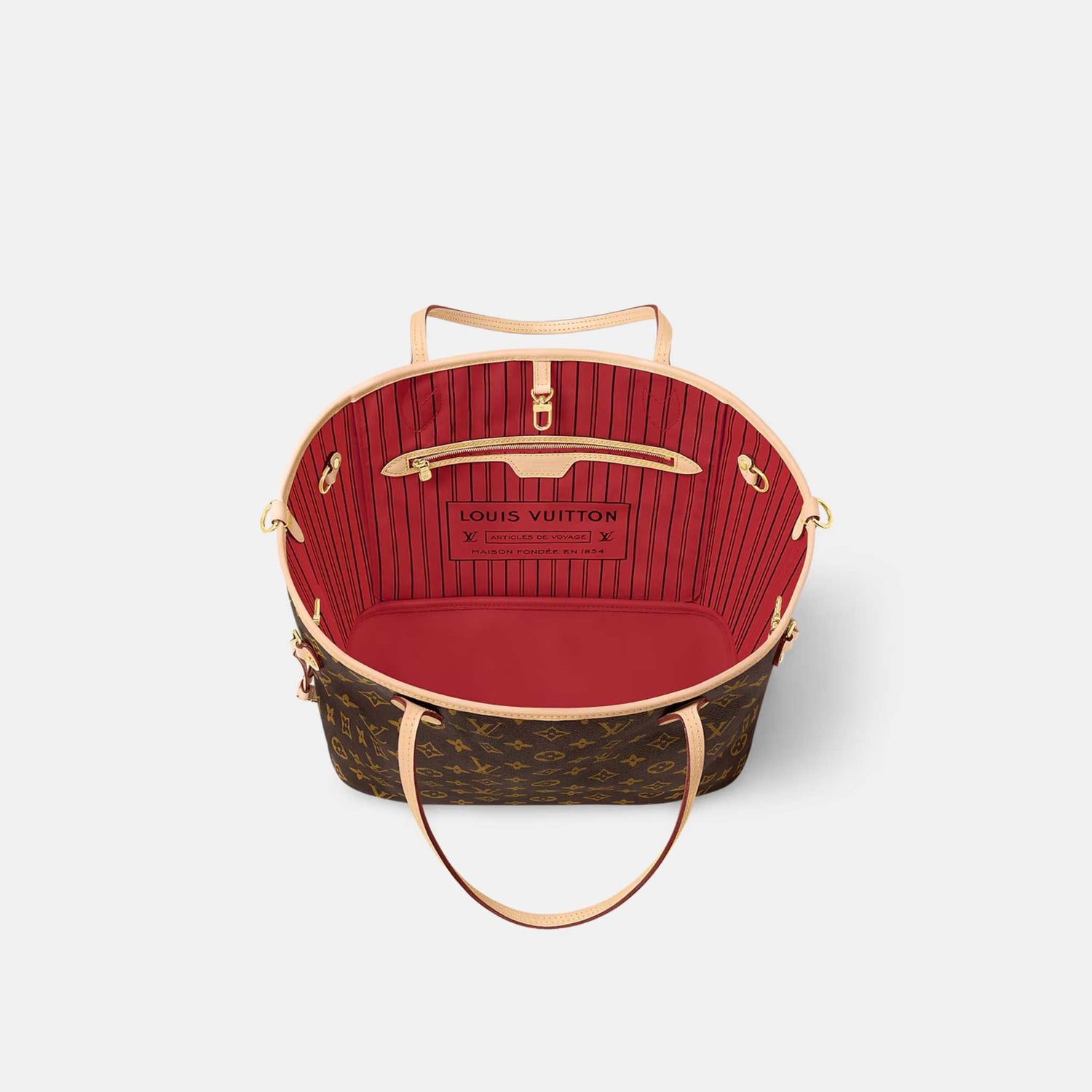 Louis Vuitton Neverfull Bandoulière Monogram Inside Out MM Handbag