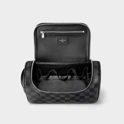 Toiletry Pouch Damier Graphite Canvas