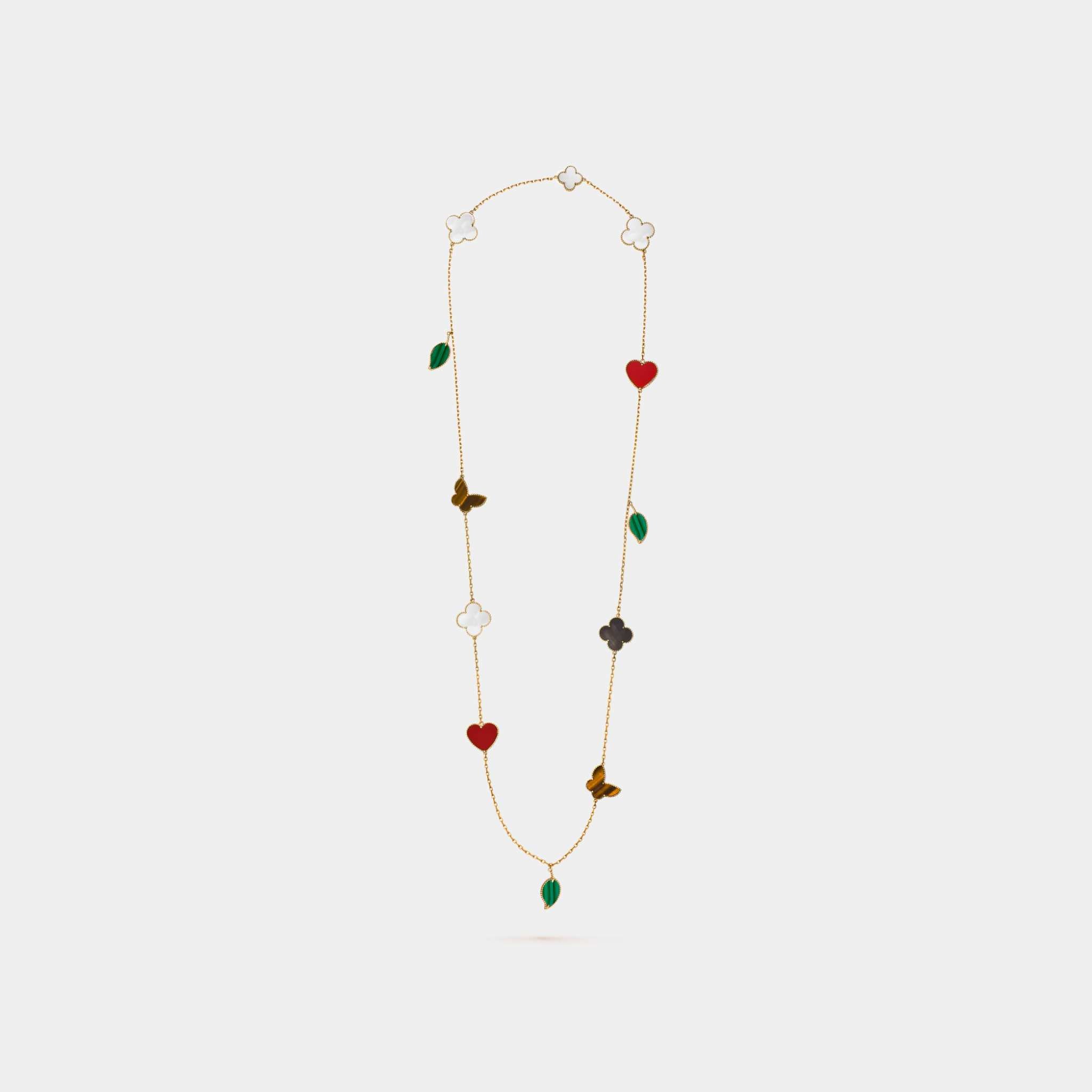 Lucky Alhambra Long Necklace 12 Motifs