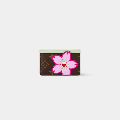 LV x TM Card Holder Monogram Cherry Blossom Motif
