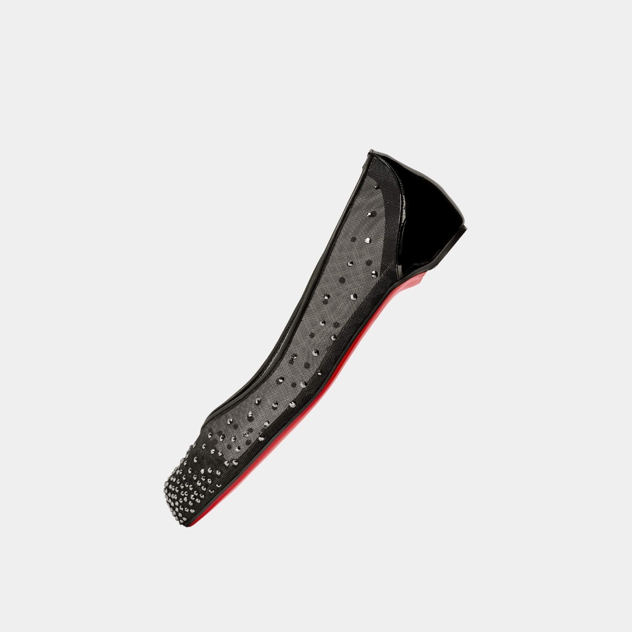 Marlougiela Strass Ballerinas Mesh and Calfskin