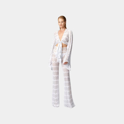 Crop Top In Zigzag Lame Viscose