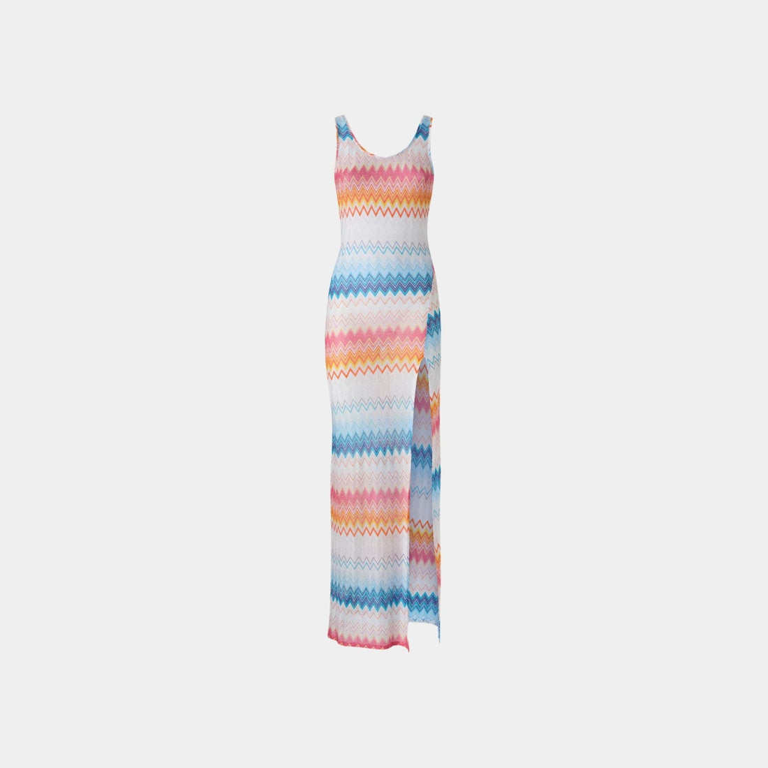 Long Cover Up In Viscose Zigzag Lame