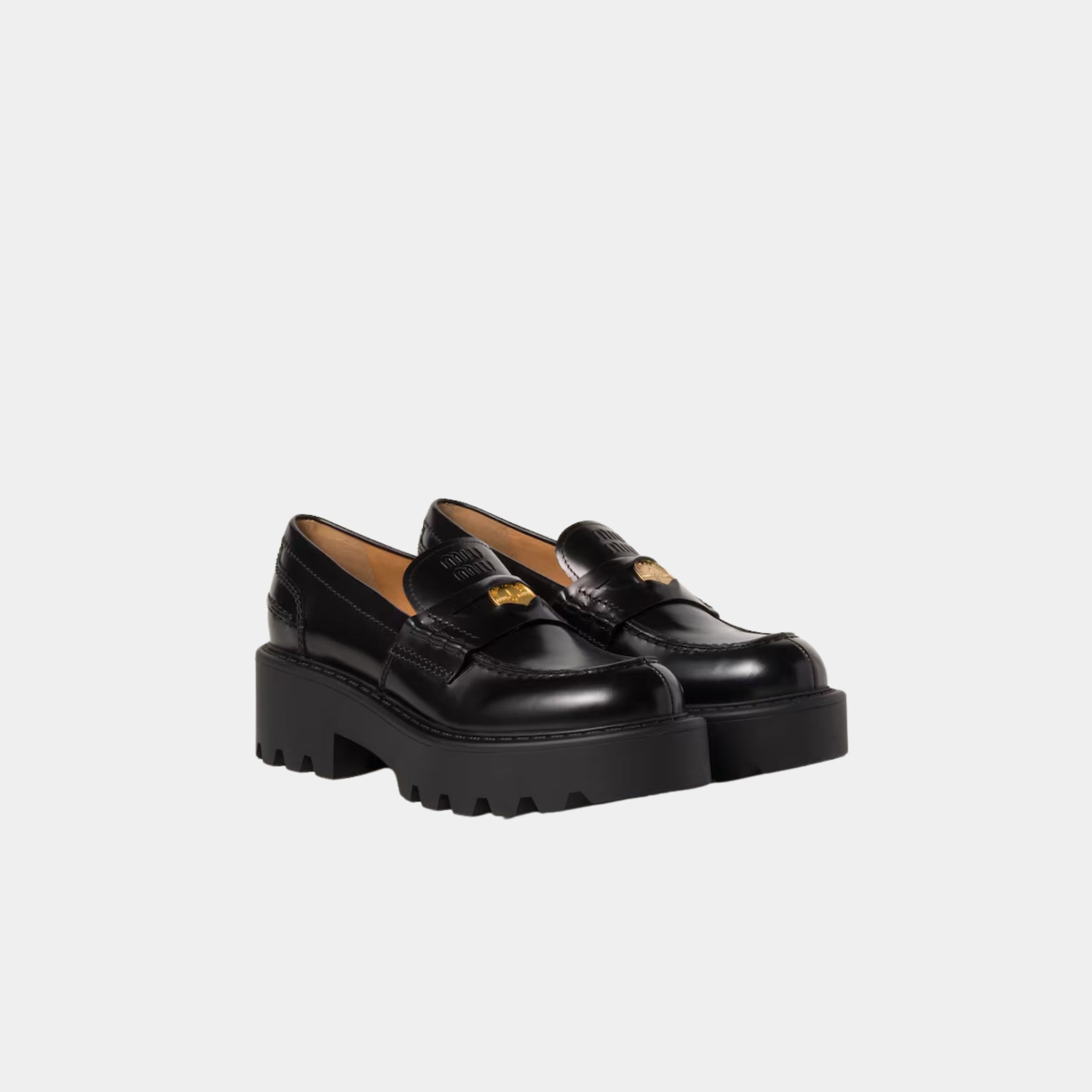 Brushed Leather Loafers