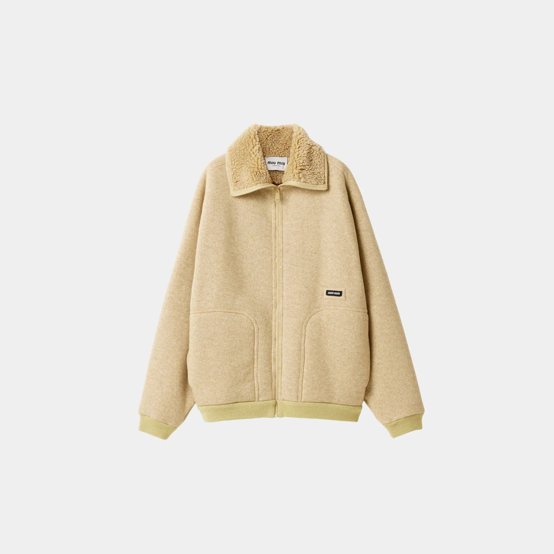 Cotton Fleece Zipper Blouson Jacket