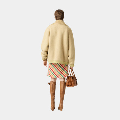 Cotton Fleece Zipper Blouson Jacket