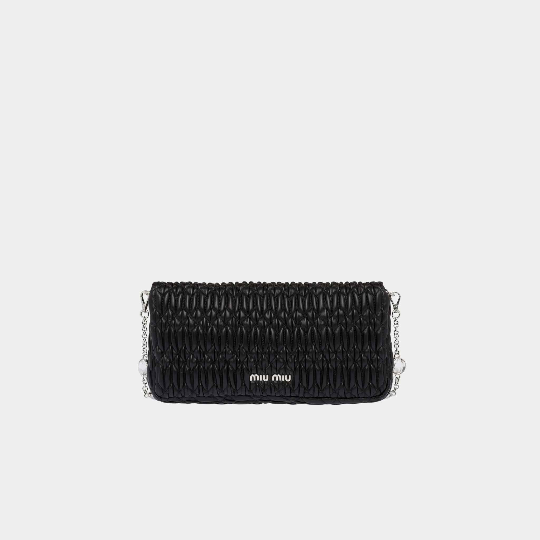 Crystal Cloqué Nappa Leather Bag