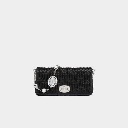 Crystal Cloqué Nappa Leather Bag