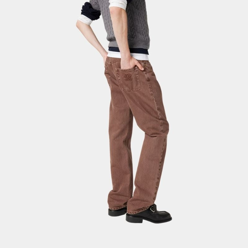 Five Pocket Bull Denim Trousers Brown